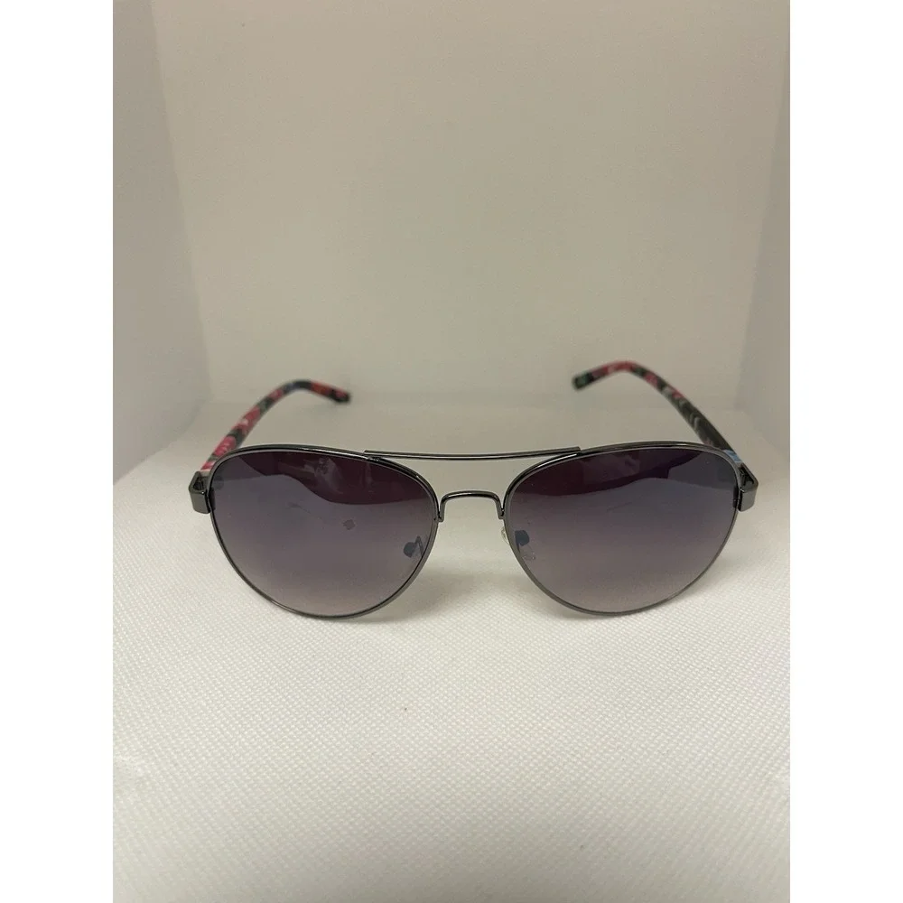 Tropical Floral Aviator Sunglasses Black Lens L-7